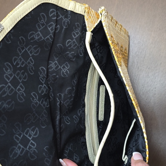 BCBG Gold and Cream Woven Clutch - Picture 3 of 4